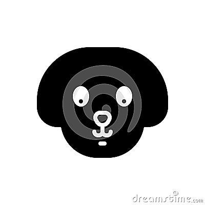 Black solid icon for Pet, tamed and domestic Vector Illustration