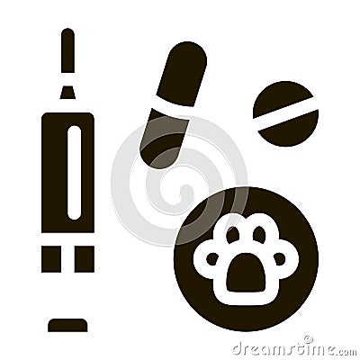 Pet Medicaments Icon Vector Glyph Illustration Vector Illustration