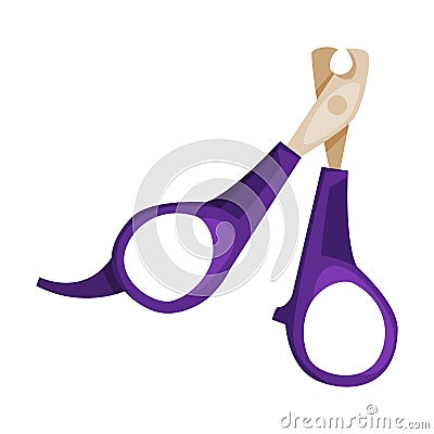 Pet Nail Clippers, Pet Care Object Cartoon Style Vector Illustration on White Background Vector Illustration