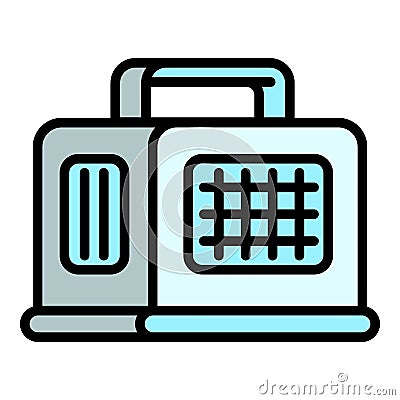 Pet portable cage icon, outline style Vector Illustration