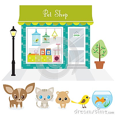 Pet Shop Vector Illustration