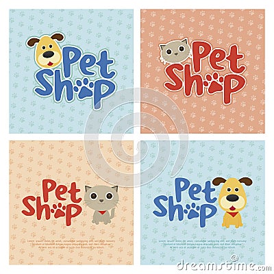 Pet shop background Vector Illustration