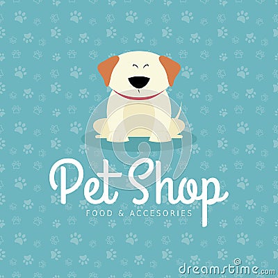 Pet shop background Vector Illustration