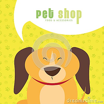 Pet shop background Vector Illustration