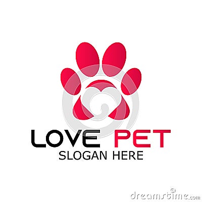 Pet shop, dog lover logo design template ilustrator Vector Illustration