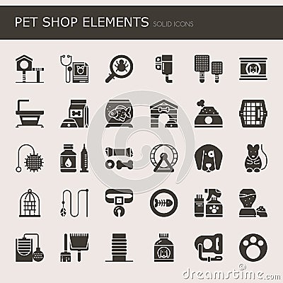 Pet Shop Elements Stock Photo