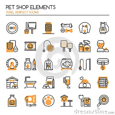 Pet Shop Elements Vector Illustration