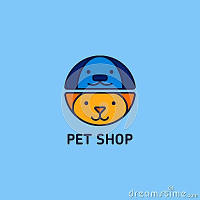 Pet shop logo Vector Illustration