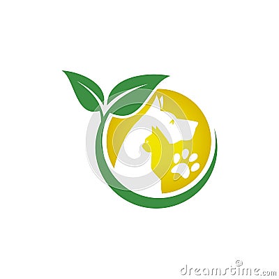 Pet and Veterinarian Logo ,animal lover group Vector Illustration