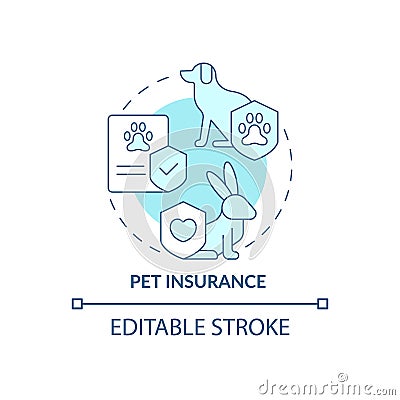 Pet veterinary help concept icon Vector Illustration