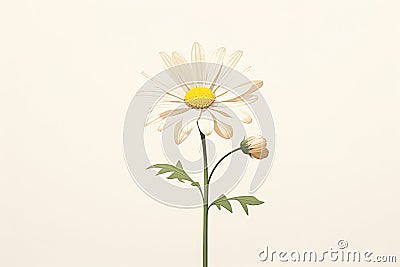 Spring plant isolated white floral nature chamomile flowers daisy summer Stock Photo