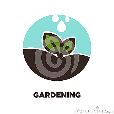 Petal on gardening symbol Vector Illustration