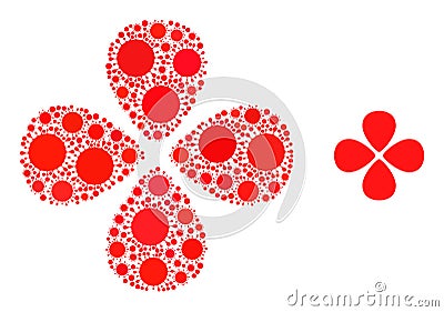 Petals Icon - Virus Collage Vector Illustration