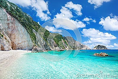 Petani beach, Kefalonia, Greece Stock Photo