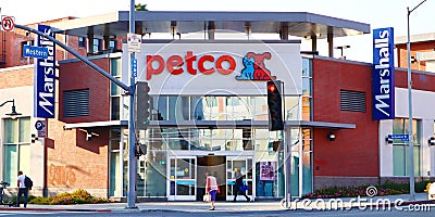 PETCO Store, Supplies, Food and Products. American Pet retailer in the United States Editorial Stock Photo