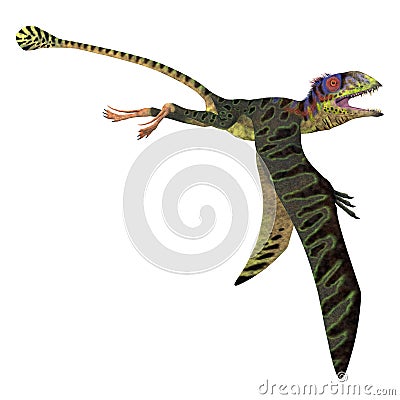 Peteinosaurus Reptile Wings Down Stock Photo