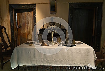 Peter the great dinner room inside museum great house Editorial Stock Photo