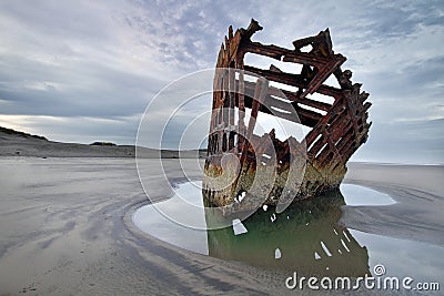 Peter Iredale at Dawn Stock Photo