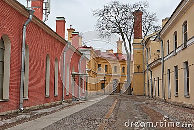 Peter and Paul fortress courtyard Stock Photo