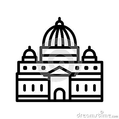 Peterâ€™s Cathedral, Vatican, peters, saint fully editable vector icons Vector Illustration