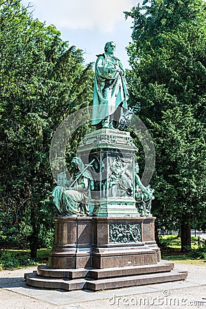 Peter v Cornelius statue in Dusseldorf, Germany Editorial Stock Photo