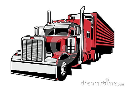 Peterbilt truck Vector Illustration