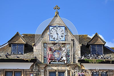 Guildhall Clock, Peterborough Editorial Stock Photo