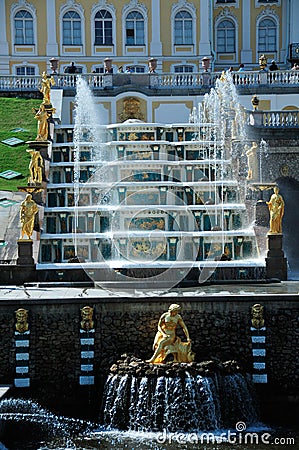 Peterhof Palace and Gardens Editorial Stock Photo