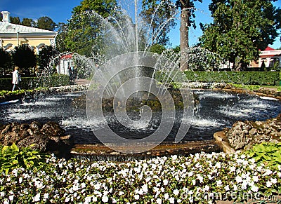 Peterhof Palace. St Petersburg Editorial Stock Photo