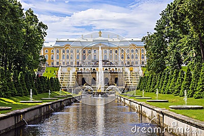 Peterhof, Russia (UNESCO World Heritage) Stock Photo