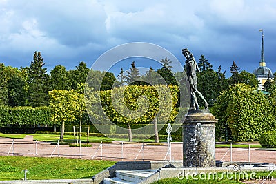 Peterhof, statue of Apollo Belvedere Editorial Stock Photo