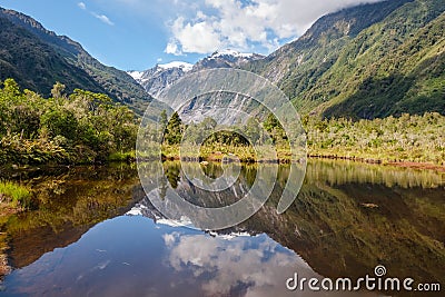 Peters Pool at Franz Josef in New Zealand Stock Photo