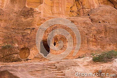 Petra Cave Stock Photo