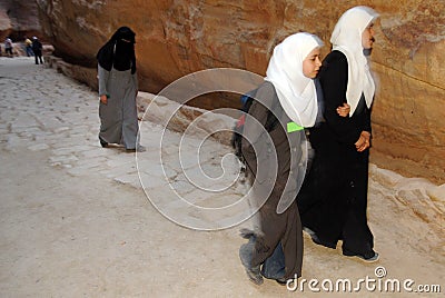 Petra in the Hashemite Kingdom of Jordan Editorial Stock Photo
