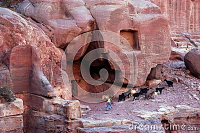 Petra in the Hashemite Kingdom of Jordan Editorial Stock Photo
