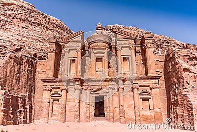 Petra Jordan Temple Stock Photo