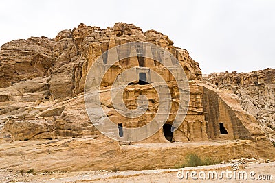 Obelisk Tomb, ancient city of Petra, Jordan Stock Photo