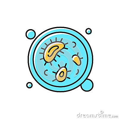 Petri dish RGB color icon Vector Illustration