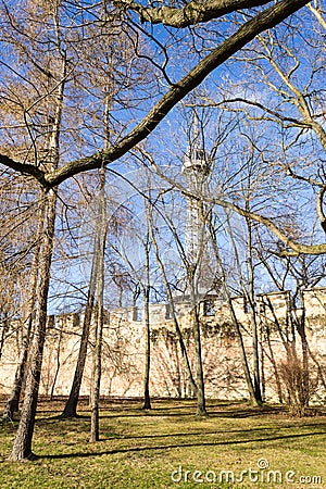 Petrin Lookout Tower in Prague, Czech Republic Editorial Stock Photo