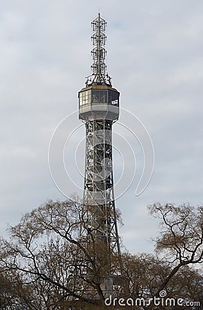 Petrin Lookout Tower Stock Photo