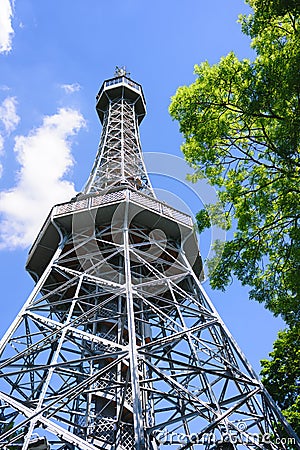 Petrin lookout tower Stock Photo