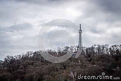 Petrin Lookout Tower Stock Photo