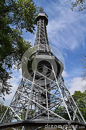 Petrin Tower - Prague, Czech Republic Editorial Stock Photo