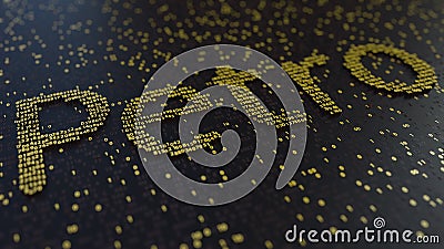 Petro słowo robić ruszać się złote liczby Cryptocurrency transakcje lub kopalnictwo odnosić sie konceptualną animację ilustracji Petro słowo robić ruszać się złote liczby Cryptocurrency transakcje lub kopalnictwo odnosić sie konceptualną animację ilustracji