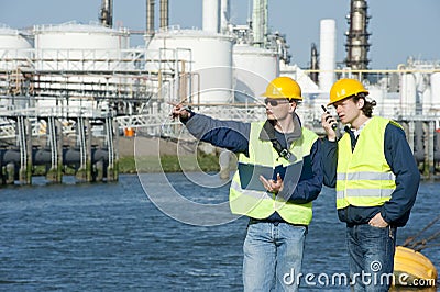 Petrochemical Engineers Stock Photo