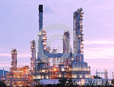 Petrochemical oil refinery plant Stock Photo