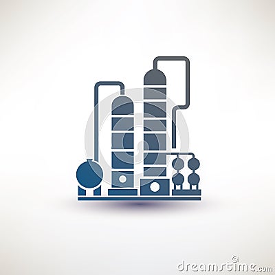 Petrochemical plant Vector Illustration