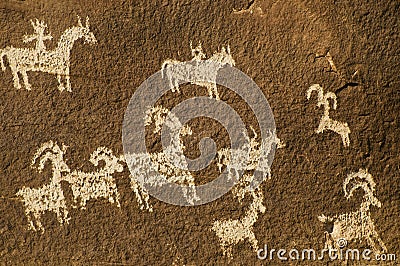 Petroglyph canyonlands national park Stock Photo