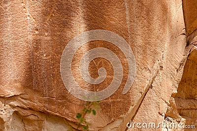 Petroglyph or rock art carvings in Freemont, Utah Stock Photo