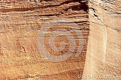 Petroglyph or rock art carvings in Freemont, Utah Stock Photo